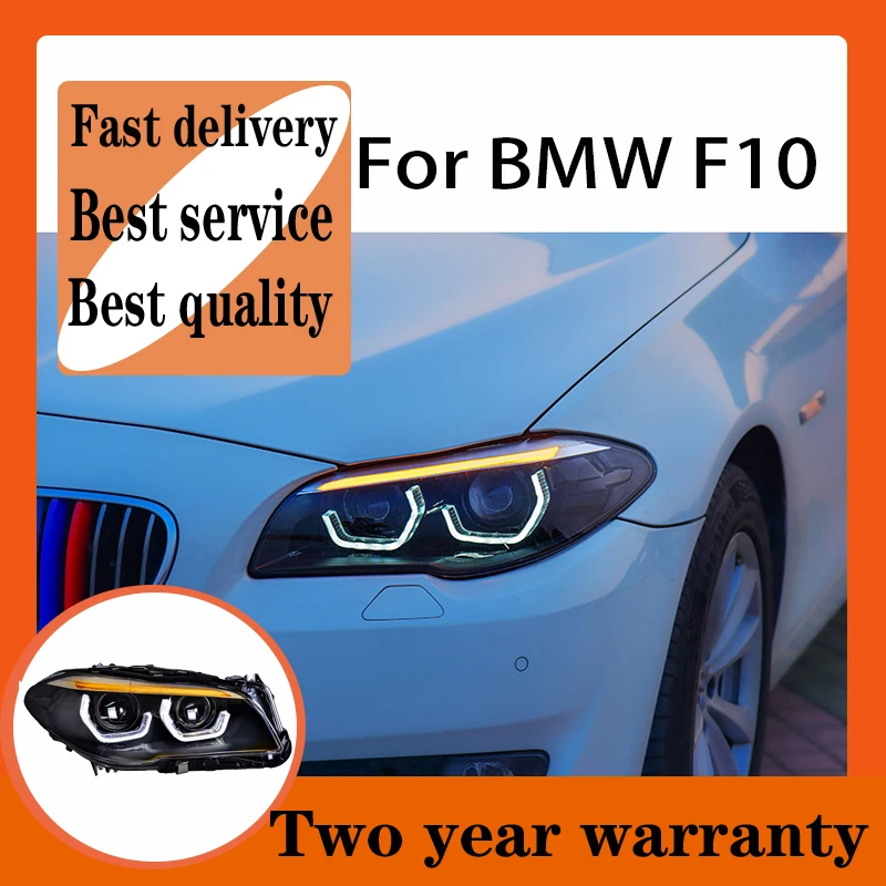 Car Styling  for F10 Headlights 2011-2017 520i 525i 530i F18 All LED Headlight DRL Projector Lens Auto Accessories Head Lamp