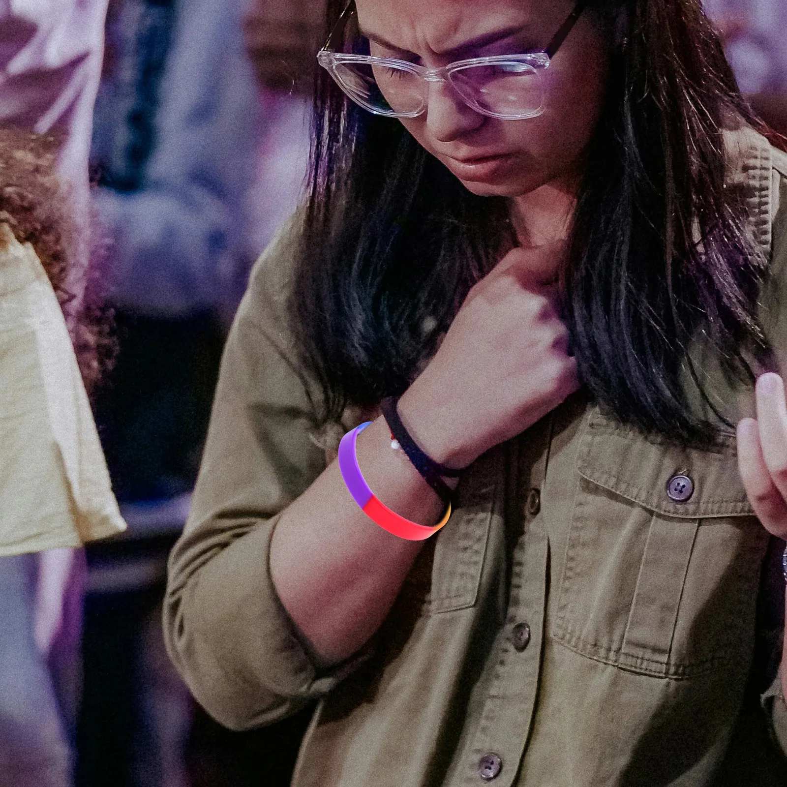 Bracelets arc-en-ciel vibrants en Silicone, 20 pièces, accessoires de fête, Support d'événements d'inclusion de diversité