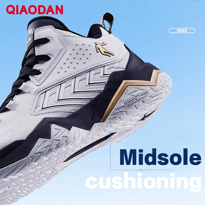 QIAODAN Men's Basketball Shoes 2026 High-Top Wear-Resistant Shock