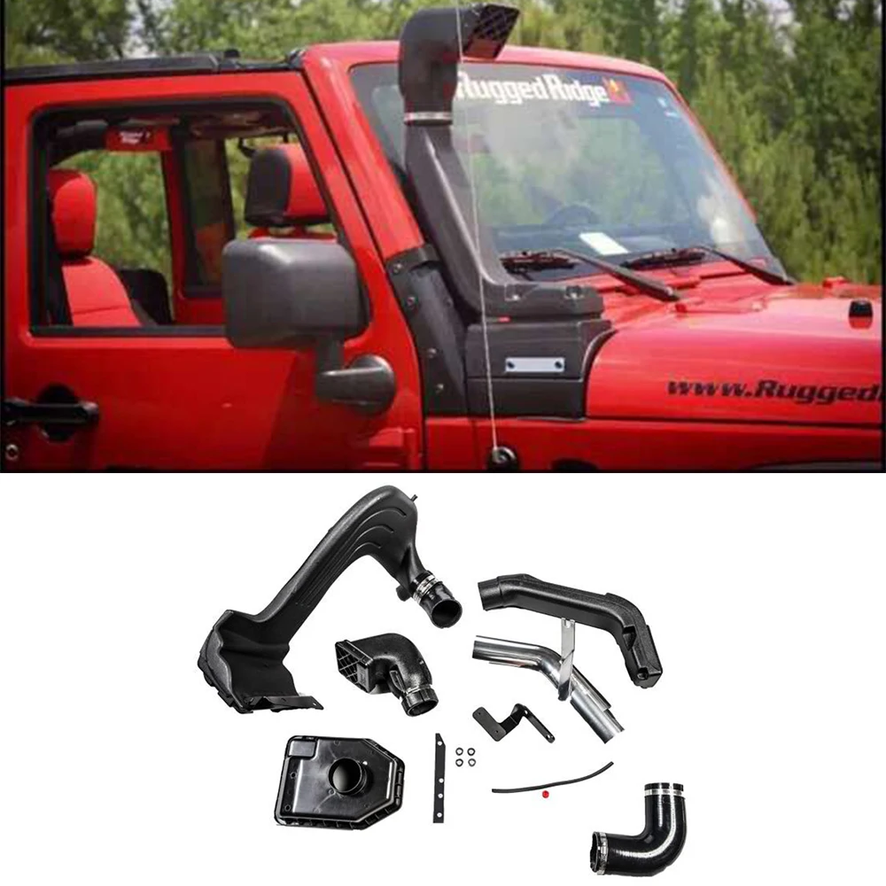 Black ABS Snorkel System Air Intake Kit For Jeep Wrangler JK 2007-2017 J182