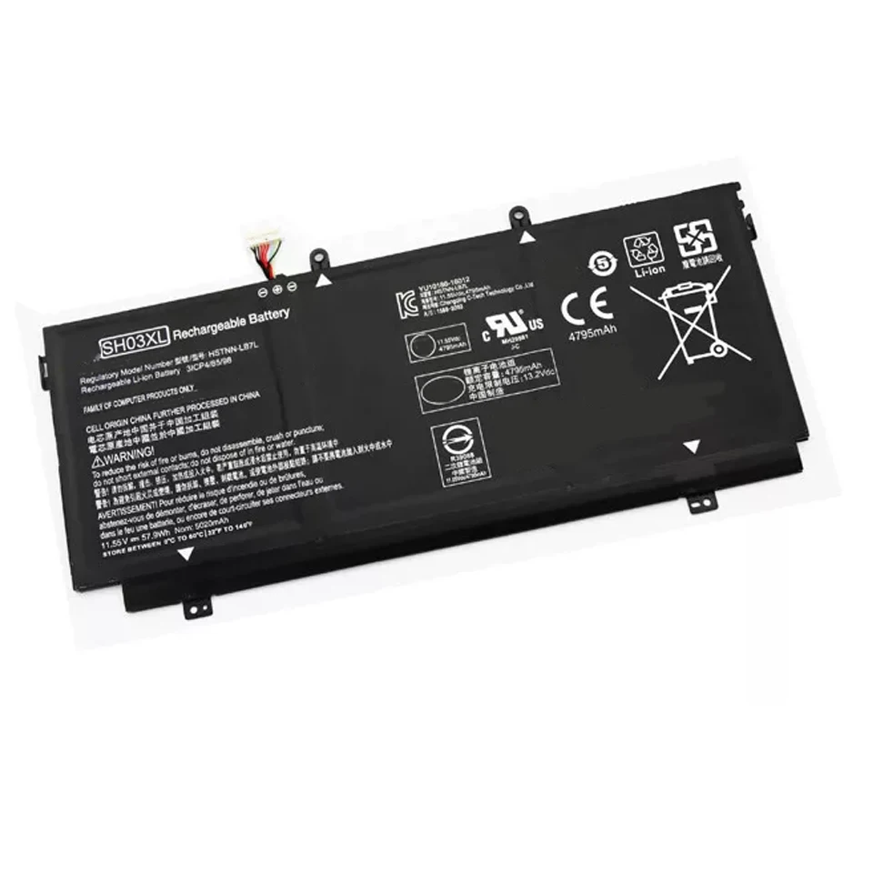 SH03XL 11.55V 5020mAh 57.9Wh Laptop Battery for HP Spectre x360 13-w000 859356-855 859026-421