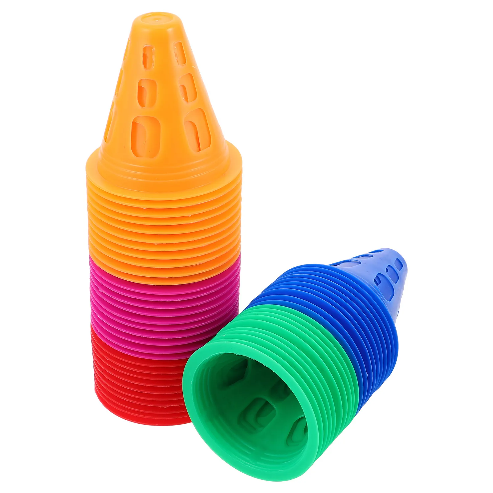 50-pecas-de-cones-de-treinamento-empilhaveis-para-patinacao-marcadores-coloridos-e-leves-para-pratica-portateis-para-agilidade-esportiva