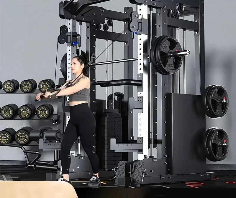 Squat Rack Home Gym Gym BodyBuilding Equipment Gym Indoor Multifunctional Smith Machine Fitness Equipment Forearm Exerciser
