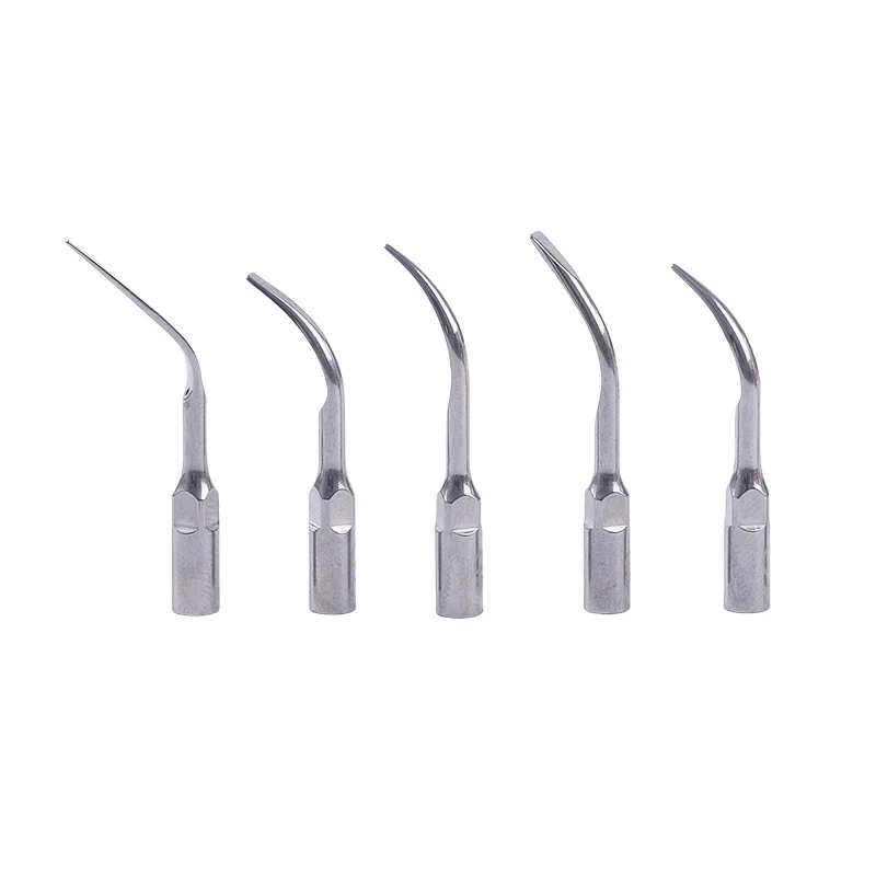 

5PCS Dental Ultrasonic Toothbridge Working Head G1 G2 G3 G4 P1 WOODPECKER & EMS Scraper Gingival and Subgingival Cleaning Tools
