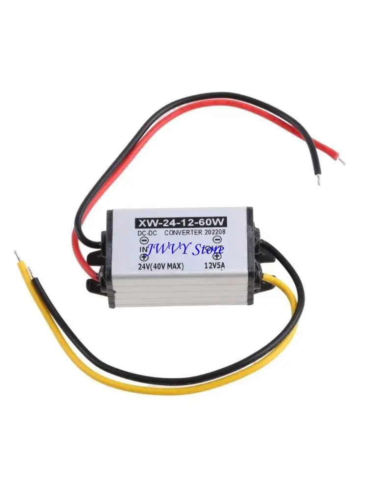 573A DC-DC Stabilizer, 24V to 12V for Buck Converter 5A 60W Waterproof Auto Step Up Regulator 12V Transfor