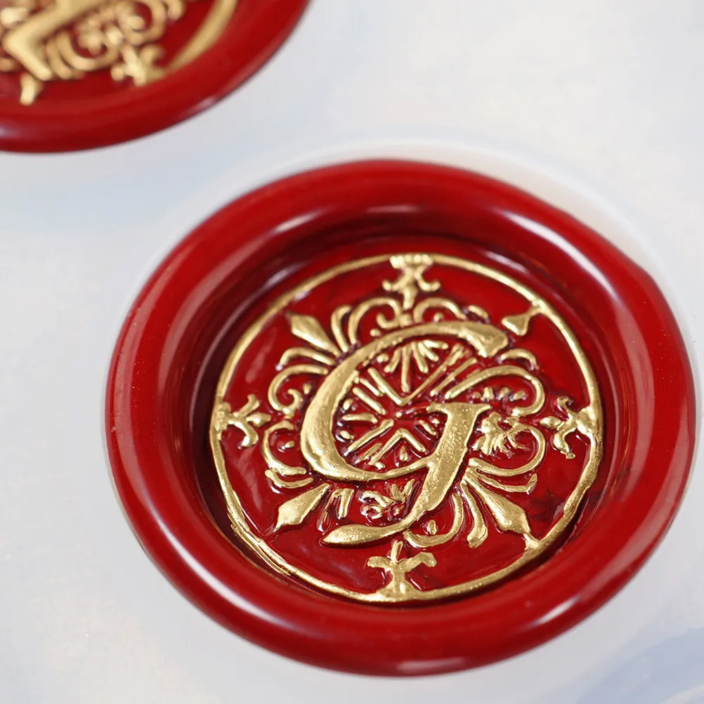 2Pcs Vintage Wax Seal Silicone Molds Set DIY Craft Supplies Sealing Stamps for Letters Envelopes Wedding Invitations Art
