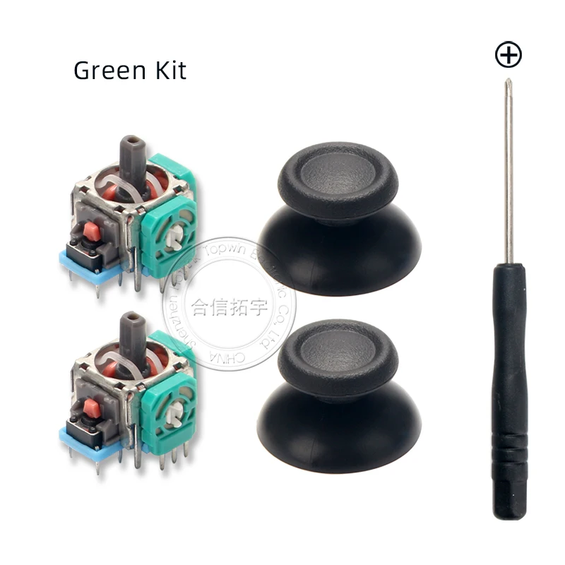 Hothink 5 Stks/set Vervanging 3D Analoge Joystick Rocker Cover Caps Schroevendraaier Kit Voor PS4 Controller Reparatie Onderdelen