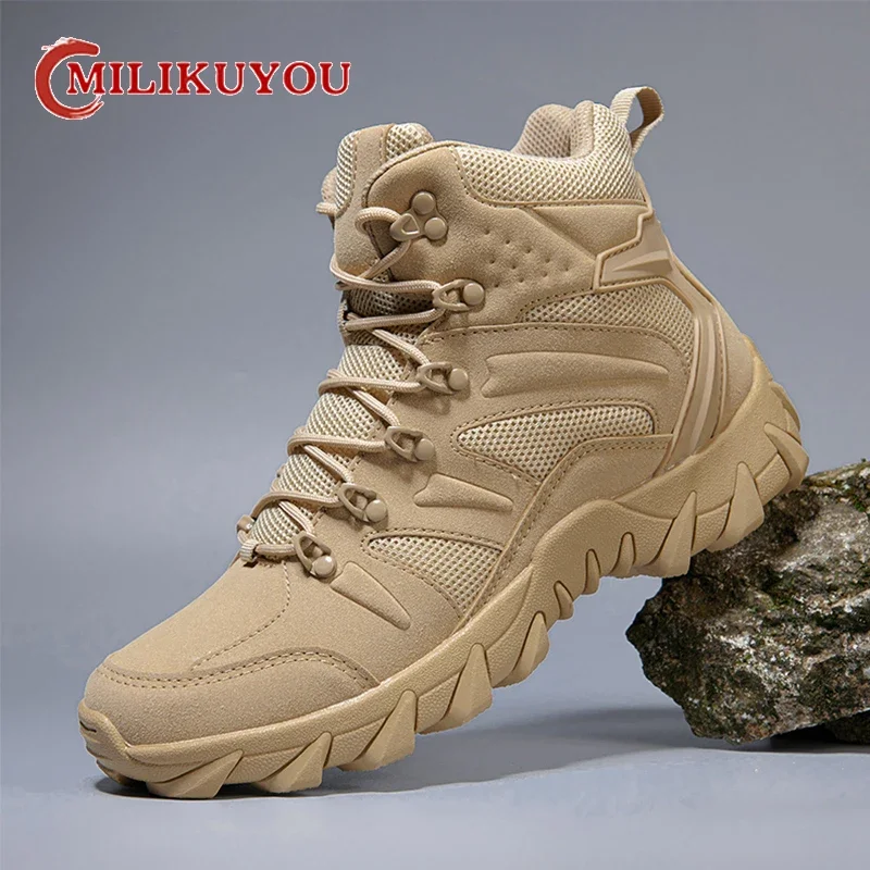 

Upgraded Training Boots Men's Comfortable Non Slip Durable Hiking Boots Male Outdoor Exploration Camping Rapid Response Sneakers