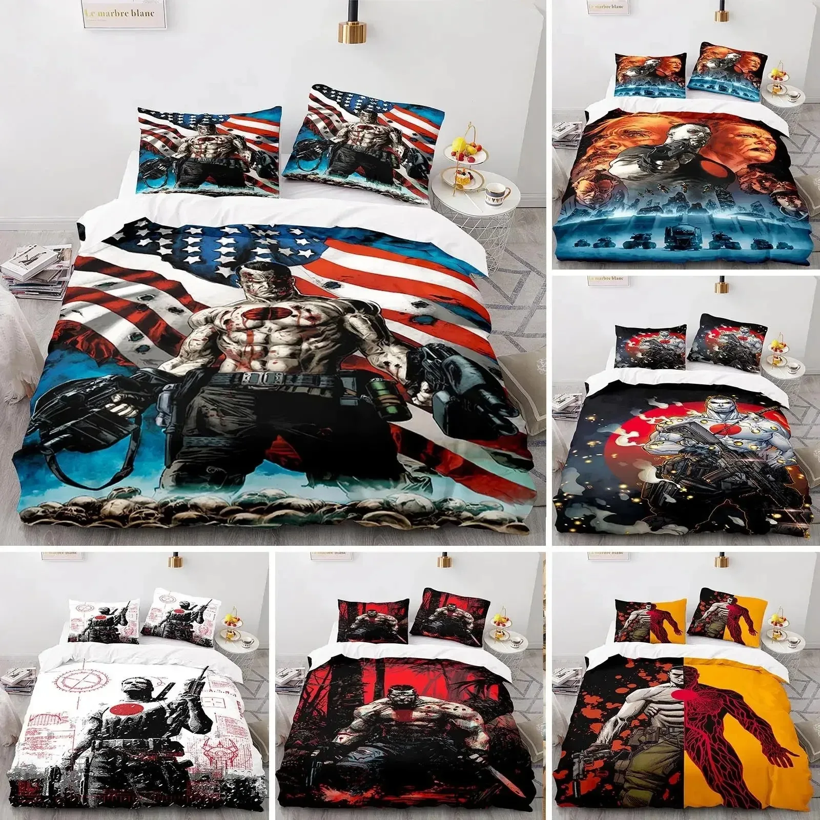 BloodShot Bedding Set Blood Warrior Duvet Cover Bedroom Comforter Covers Single Twin King Size Quilt Cover Home Textile