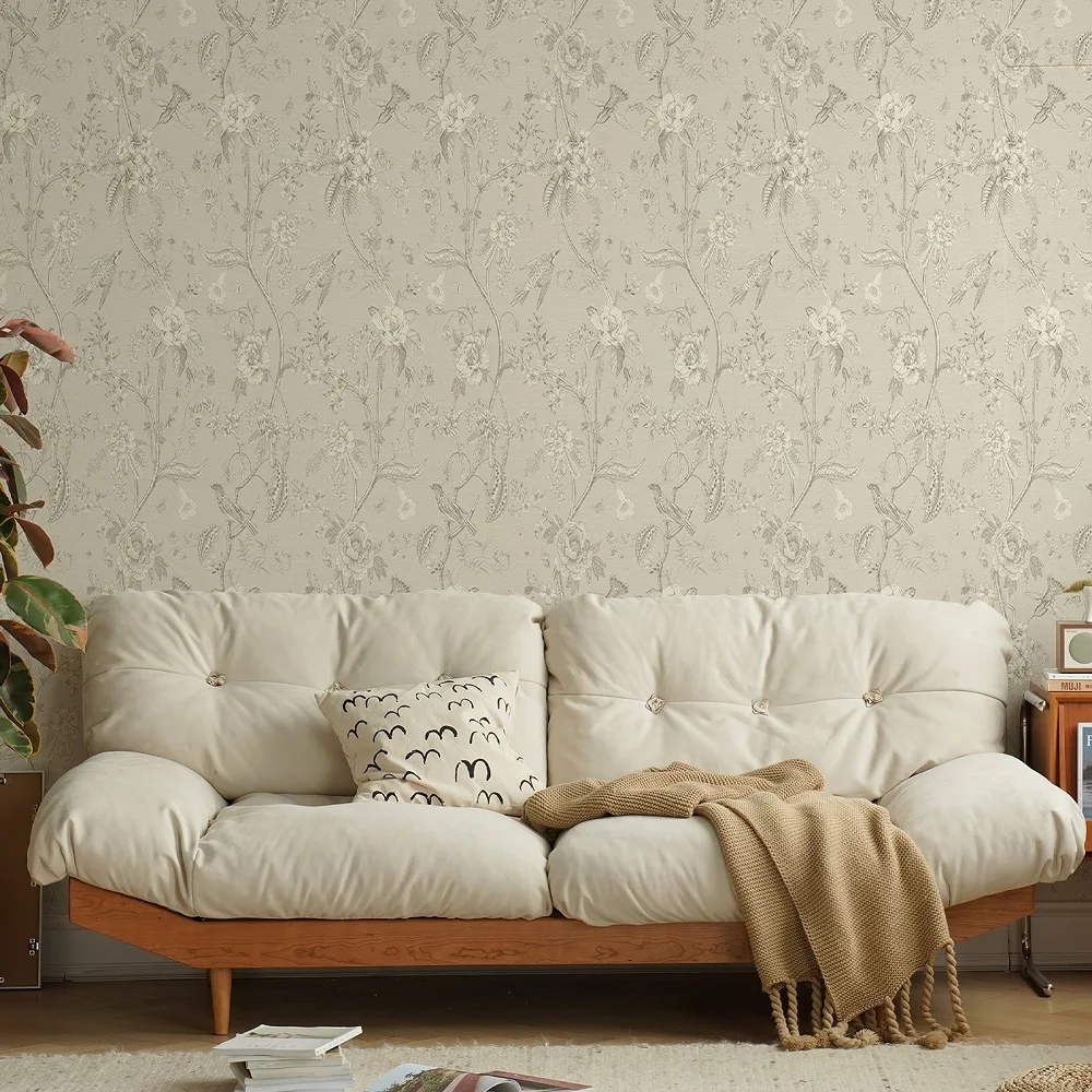 Floral Wallpaper Self-adhesive Waterproof  PVC Wallpapers Bedroom Cabinet Living Room  Stickers Home Decoration