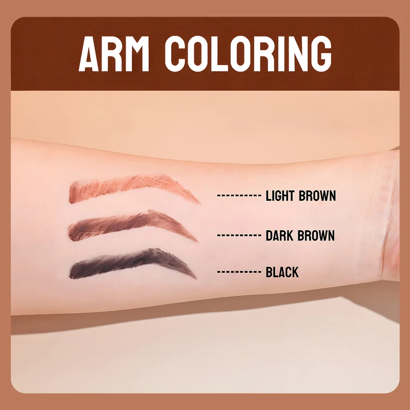 2-in-1-Augenbrauenfarbstoff + Styling-Augenbrauengel, wasserfest, bruchsicher, langanhaltende Make-up-Effekt, um eine natürliche Augenbrauenform zu schaffen