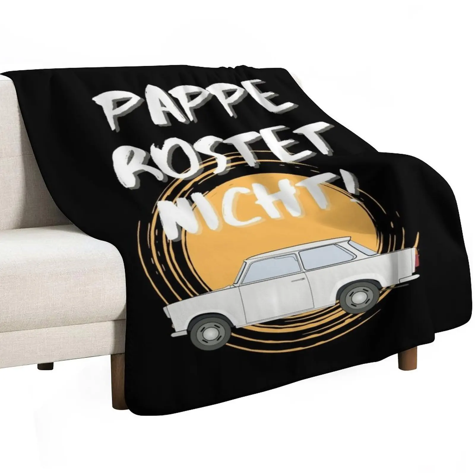 

Cardboard Trabant Won't Rust GDR Two-stroke Humor Throw Blanket Blankets For Bed Decorative Sofas halloween Plush Blankets