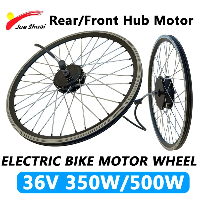 45KM/H Top Speed Brushless Gear Hub Motor Wheel for Electric Bike 36V 350W/500W E-Bike Conversion Kit 20-29 Inch Wheel Size