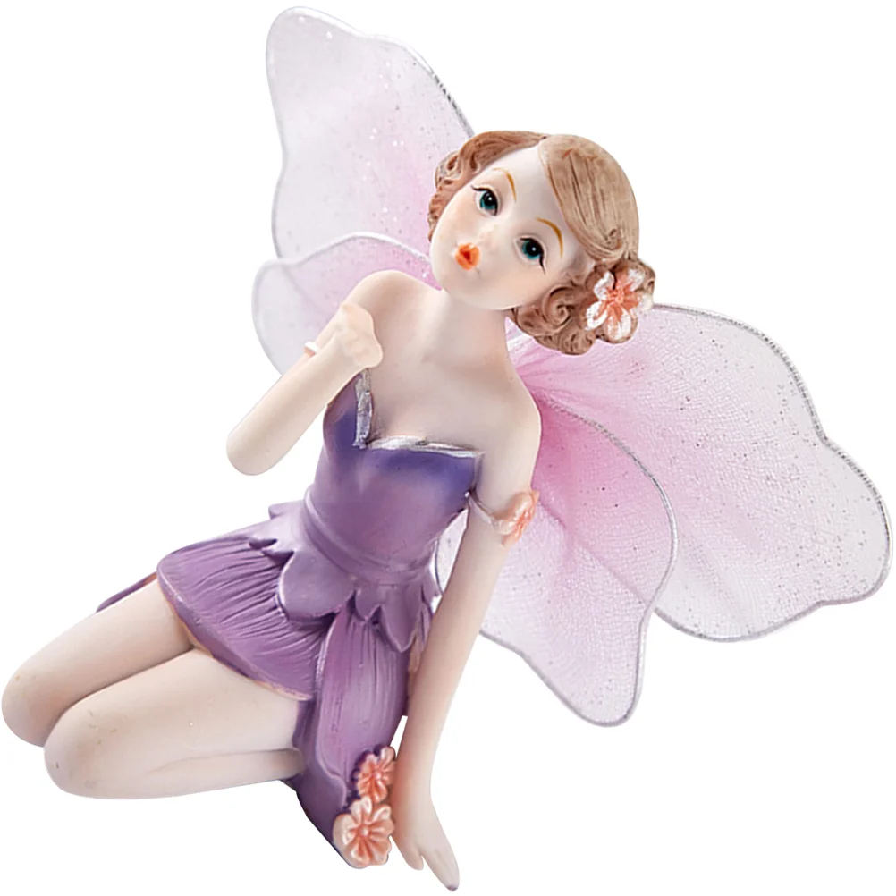 

Flower Fairy Ornament Figurine Pink Office Accessories Decoration Figurines for Adults Statues Vintage Fogurines Collectibles