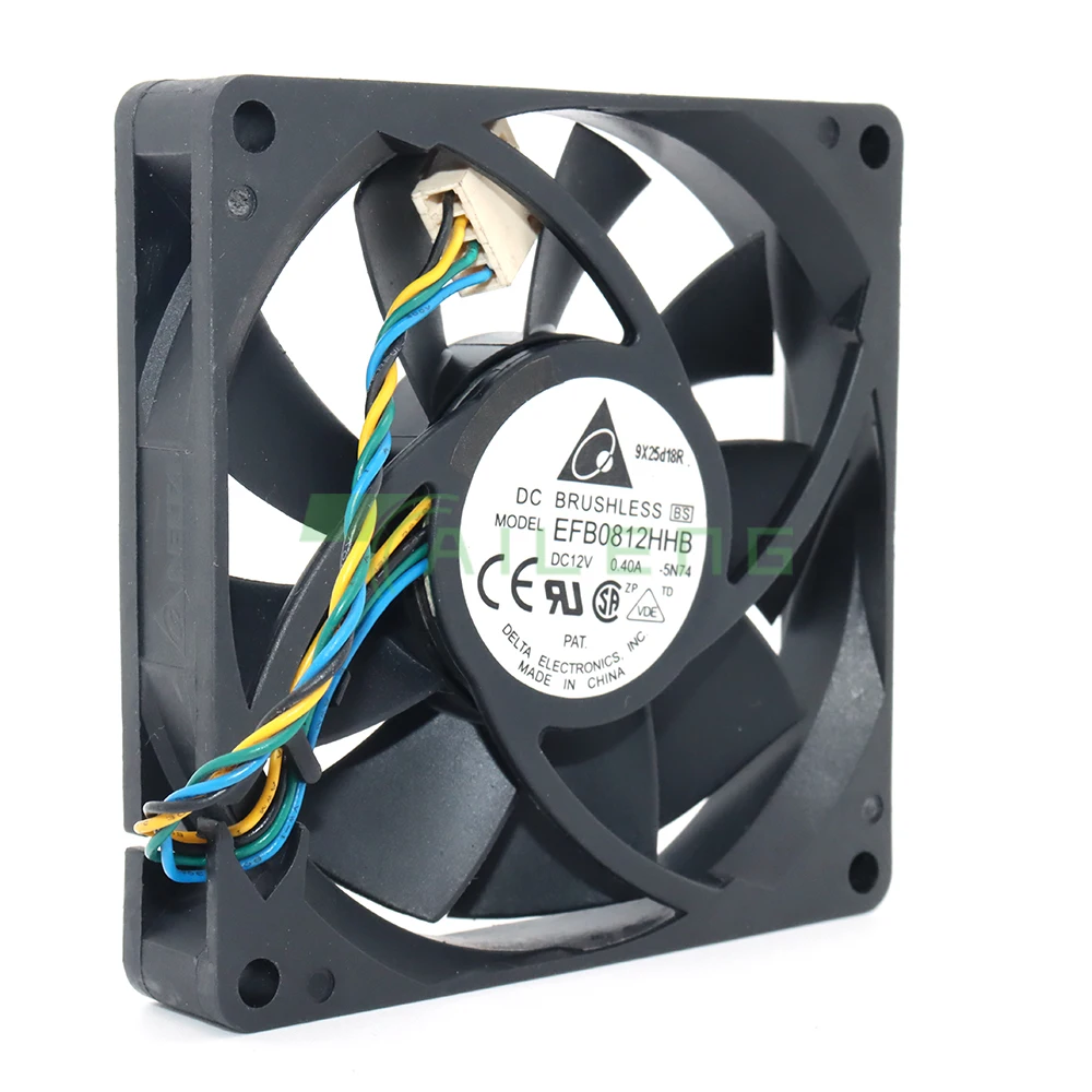 New 80mm Comptuer PC Cpu Pwm Cooling Fan 8cm 4-Pin 4Pin EFB0812HHB 12V 0.40A Sigle Ball Bearing 80X80X15mm 8015 for Delta