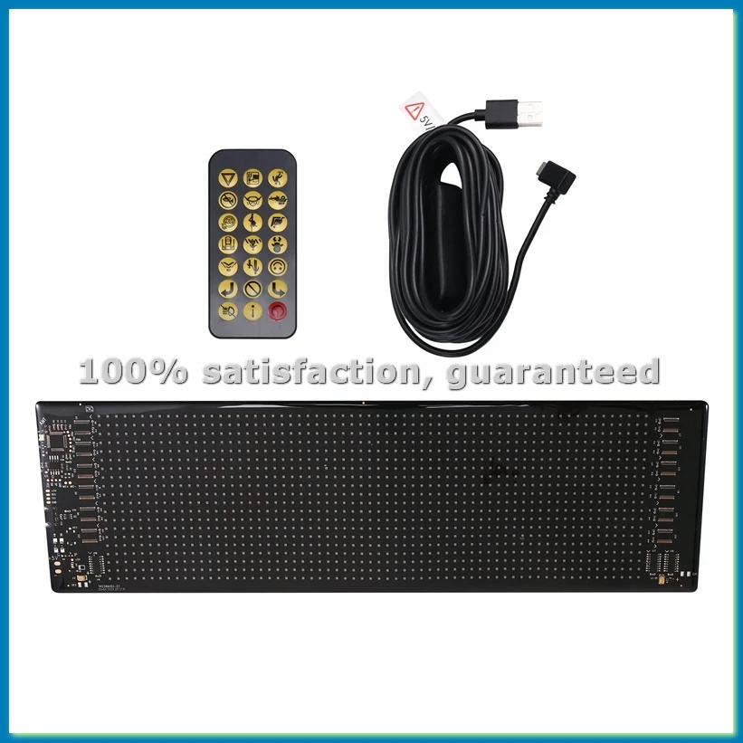 

USB-дисплей для автомобиля/грузовика, 20x64 LED матричная панель, программируемая анимация, управление через Bluetooth-приложение, автомобильная вывеска - ABHG