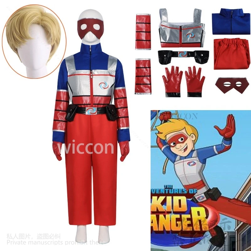 Disfraz de Anime de dibujos animados para niños, uniforme de Henry, máscara, peluca, chaleco, pantalones, trajes con cinturón, traje personalizado de Halloween