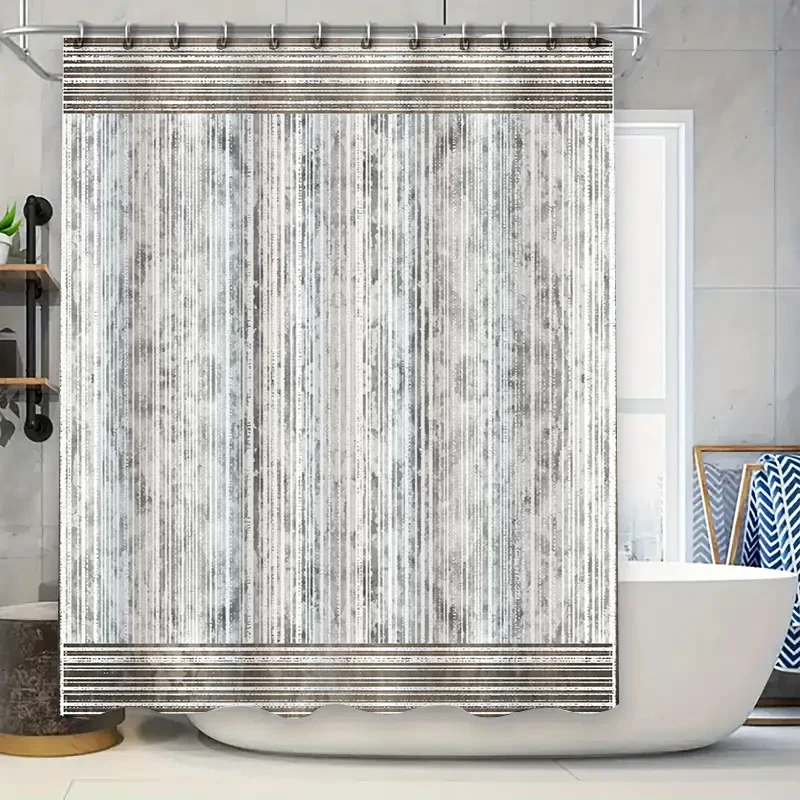 

Занавеска для душа с монограммой и декором из ракушек, персонализированный аксессуар для ванной комнаты темно-синего цвета