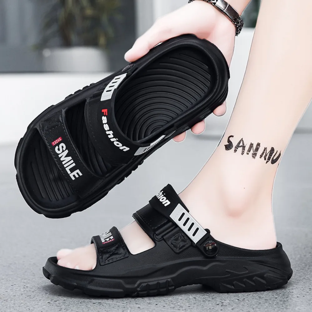 Men's Outdoor Sports Sandals Summer Anti-Slip Wear-Resistant Driving Beach Walking Breathable Slip-On EVA Flat Footwear