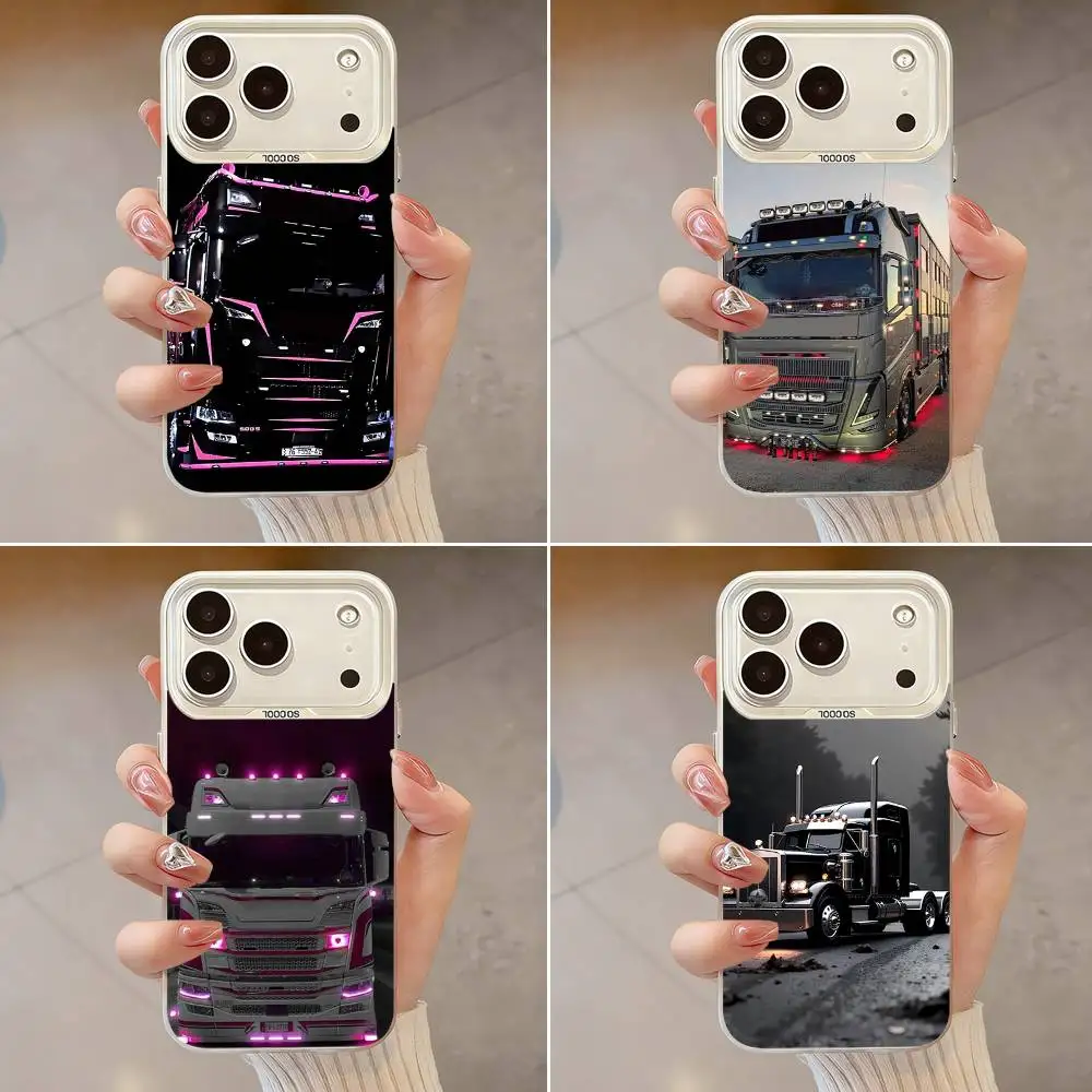 

Cool Art Heavy Truck Car Phone Case For iPhone 17,16,13,12,X,11,15,14,Pro,Max,Plus,SE4,Air,Mini White IMD HD Matte