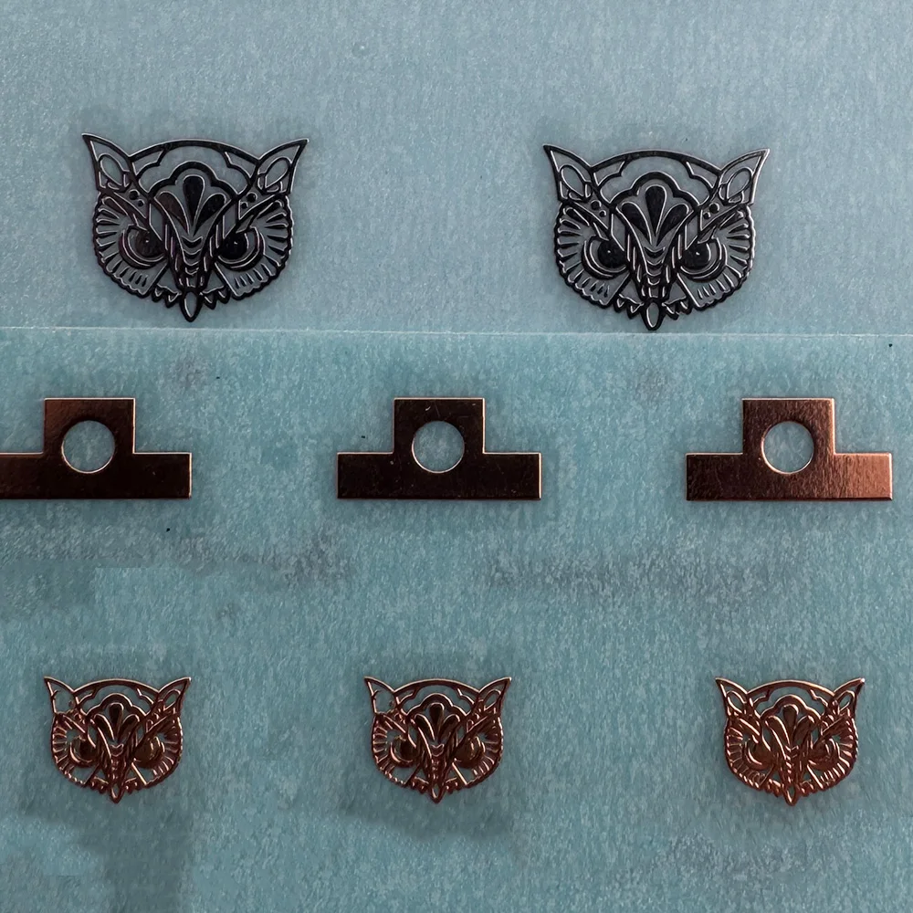 Customized Owl Metal Dial Sticker for NH35 NH36 Movement 28.5mm-29mm DIY Watch Dial Decorative Timepiece Accessory