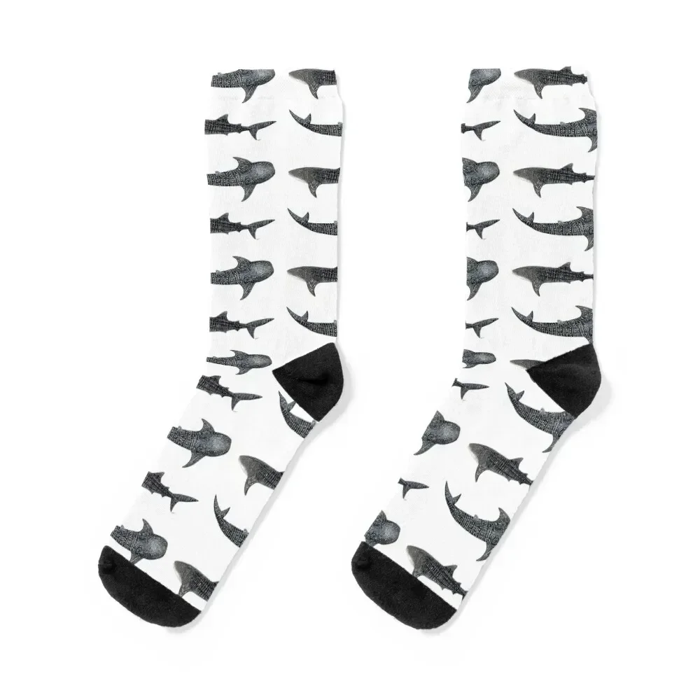 Whale sharks Rhincodon typus Socks valentine gift ideas floral Run Men's Socks Women's