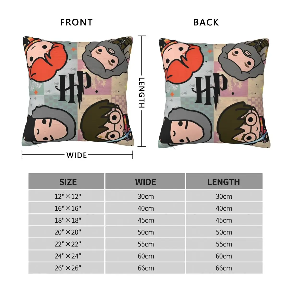 ハリーポッター魔法学校枕カバー商品プリントクッションカバー枕カバーシートデコレーションジッパー複数サイズ