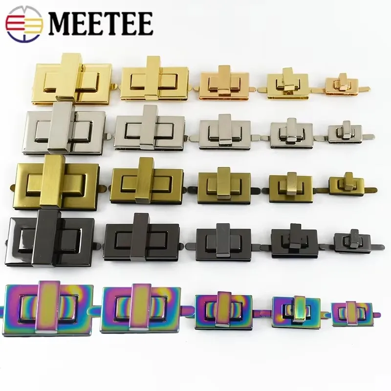 2/4Pcs 52x29/32x18/44x22mm Metal Turn Twist Lock Buckle for DIY Handbag Purse Hardware Closure Clasp Bag Parts Accessories