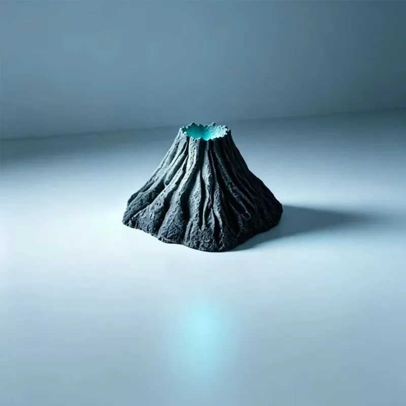 DIY Handmade Making NEW 3D Volcano Candle Silicone Mold Aromatherapy Gypsum Dessert Mousse Cake Mould Fire Mountain Candle Molds