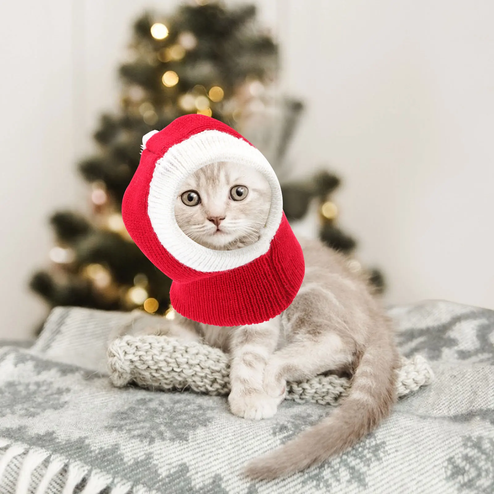 

Warm Hats Christmas Cat Caps Dog Caps Small Pet Headdress Party Costumes Accessories Decorative Hat Polyester Animal Cap Holiday
