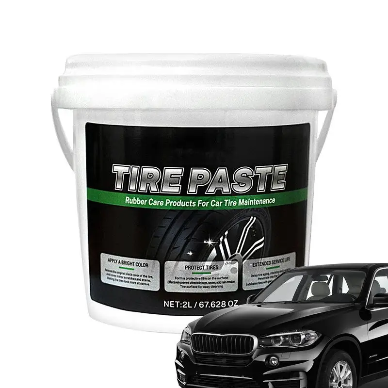 High Gloss Tire Shine Wax 2L Effective Tire Polish Wax Long-Lasting Shine Complete Polishing & Waxing Kits Car Polish