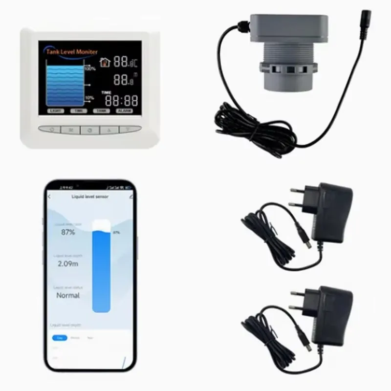 433Mhz Wireless Ultrasonic Liquid Level Sensor with LCD Gateway & Wi-Fi 10m Range for Remote Tank Monitoring for TLC2404LS-WL RF