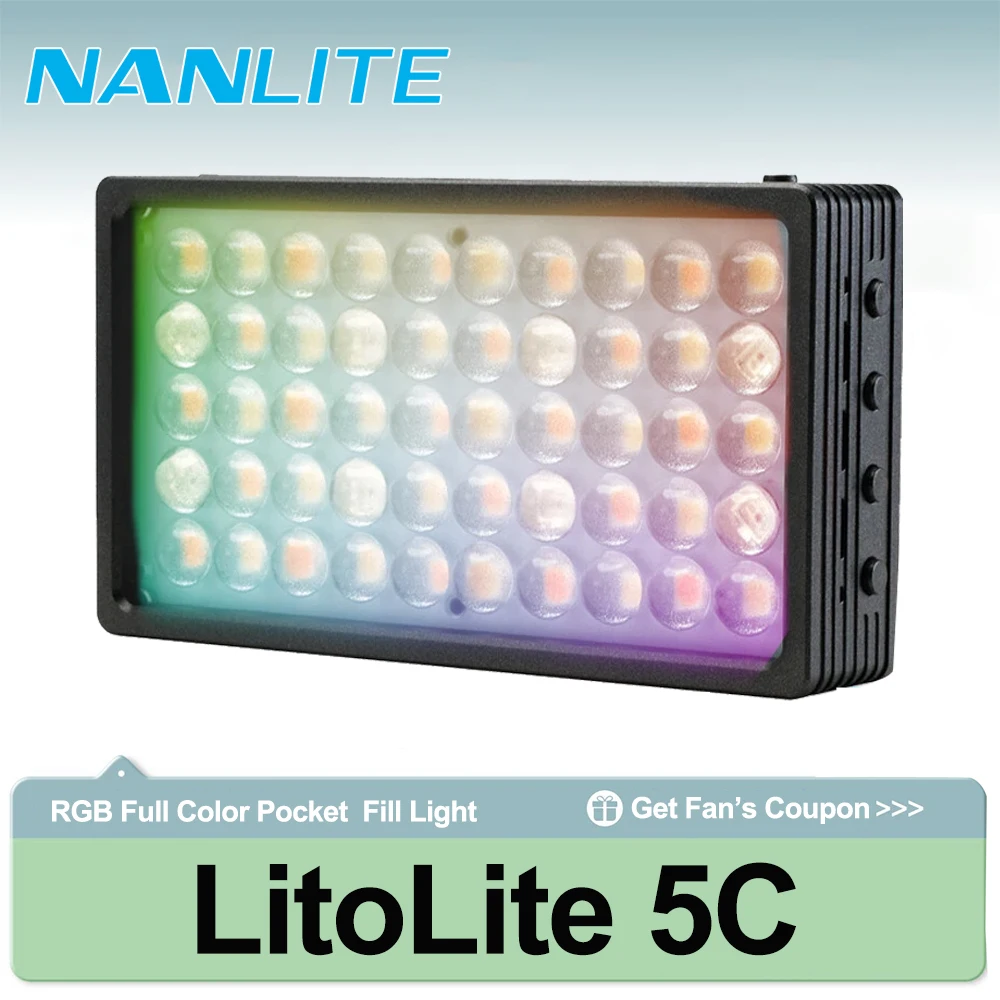 Nanlite LitoLite 5C Hight Brightness RGB Full Color Pocket  Fill Light CRI  95 TLCI 97 Built-in 15 Kinds Special Effects