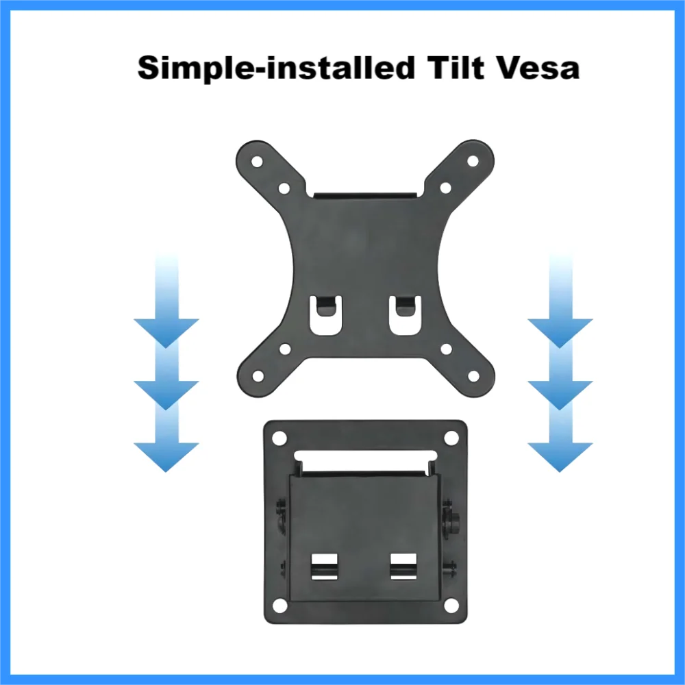 High Quality 10-32 Inch TV Wall Mount Tilt Bracket With 13KG Loading Capacity 70&100mm Adjustable VESA  Monitor Tablet Bracket