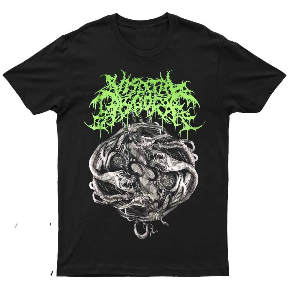 

2025 New VISICAL DISGORE - NECROTIC BIOGENESIS Printed Unisex Street Fashion Trend Short Sleeved Pure Cotton Round Neck