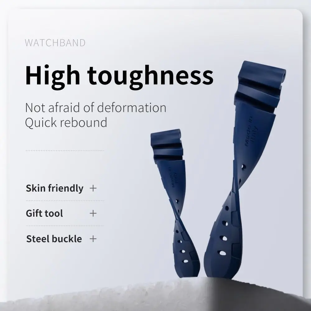 100% OEM لبانيراي فلورو حزام ساعة مطاطي 22/24/26 مللي متر متوافق مع Luminor غاطسة PAM441 البرق مقاوم للماء