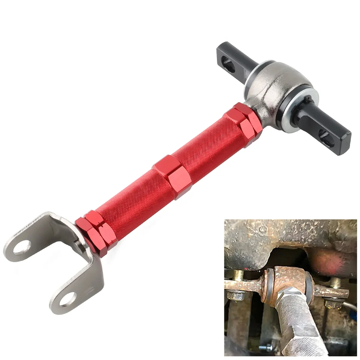 Rear Control Camber Arms Red Adjustable for 02-06 Acura RSX 01-05 Honda Civic 2x