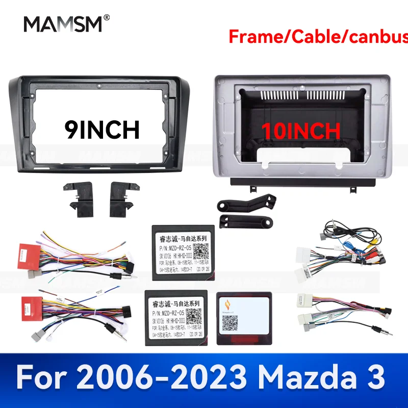 

MAMSM 9/10 дюймов для Mazda 3 Android 2006-2023 гг. Автомобильный радиоприемник Стерео GPS Android Плеер Головное устройство Панель приборной панели Кабель CANBUS Box