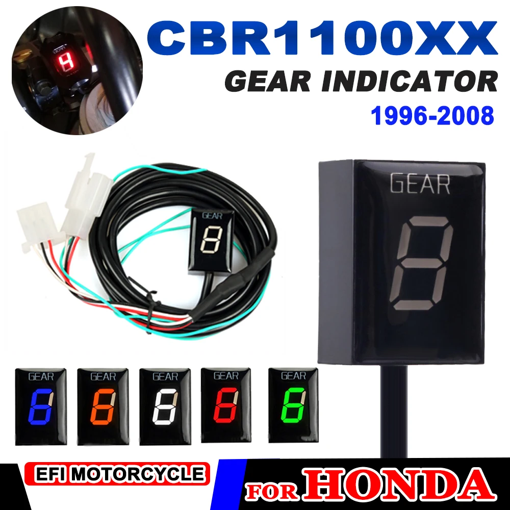 For HONDA CBR1100XX CBR 1100XX 1100 XX 1996 1997 1998 - 2007 2008 EFI Motorcycle Accessories 1-6 Gear Indicator Display Meter