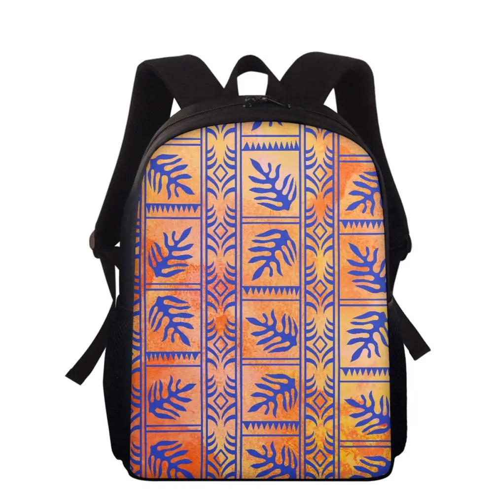 Mochila escolar com estampa tribal polinésia, grande capacidade, laptop de viagem, mochila infantil exclusiva para atividades ao ar livre, unissex, bolsa escolar casual