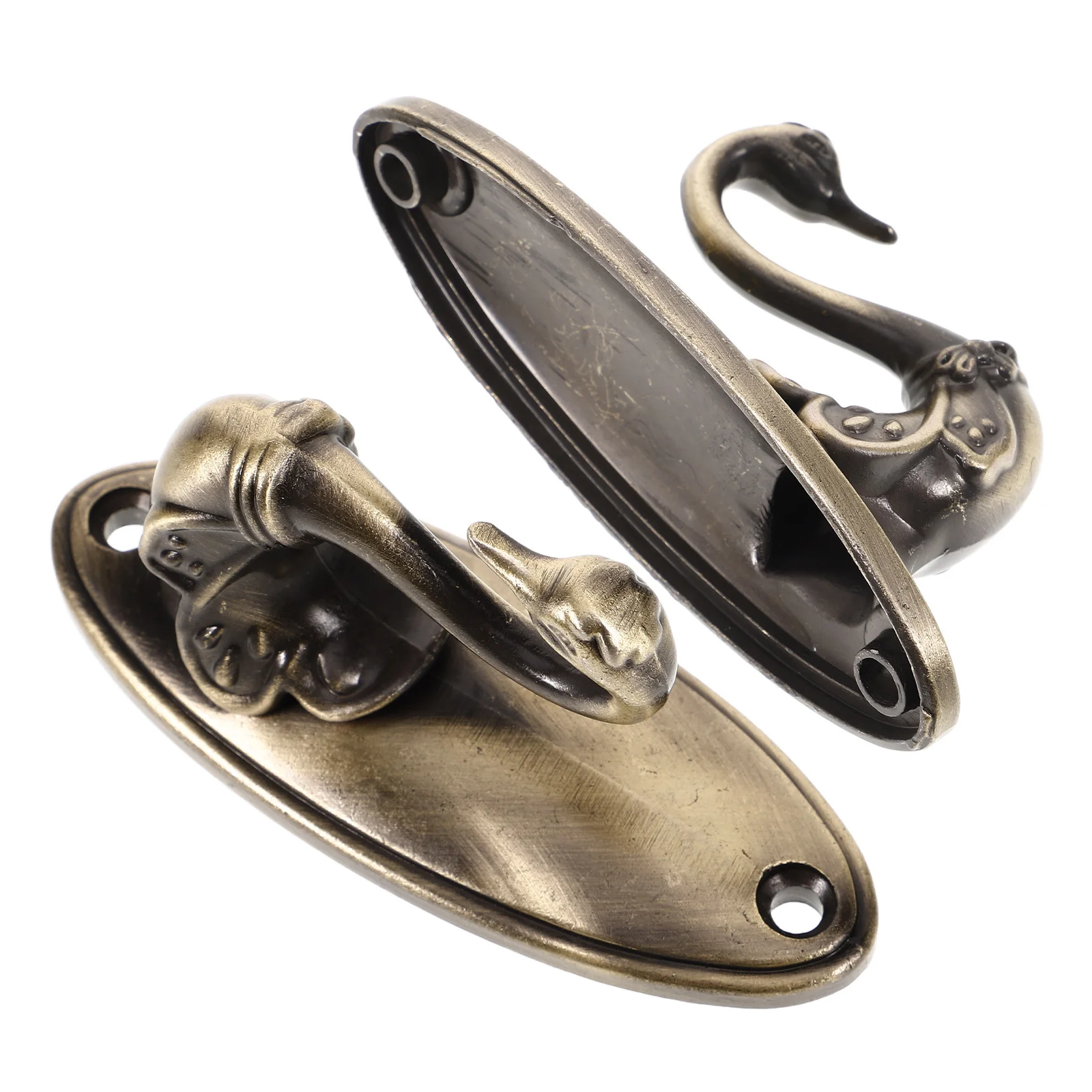 

Pair of Bronze Solid Zinc Alloy Curtain Tiebacks Unique Swan Drapery Holdbacks Decorative Curtain Hooks for Traditional Modern