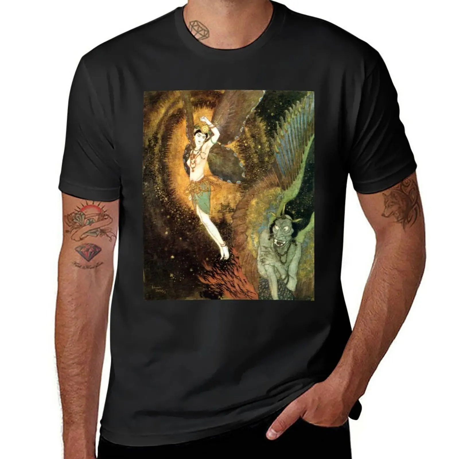 Dahnash and Meymooneh - Princess Badoura - Arabian Nights - Edmund Dulac T-Shirt shirts graphic tees funny t shirts for men