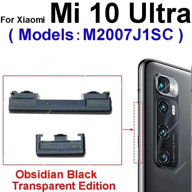 On Off Power Volume Side Button For Xiaomi Mi 10 Mi 10S Mi 10 Pro Mi 10 Lite Mi 10T Lite Power Volume Side Keys Spare Parts image 4