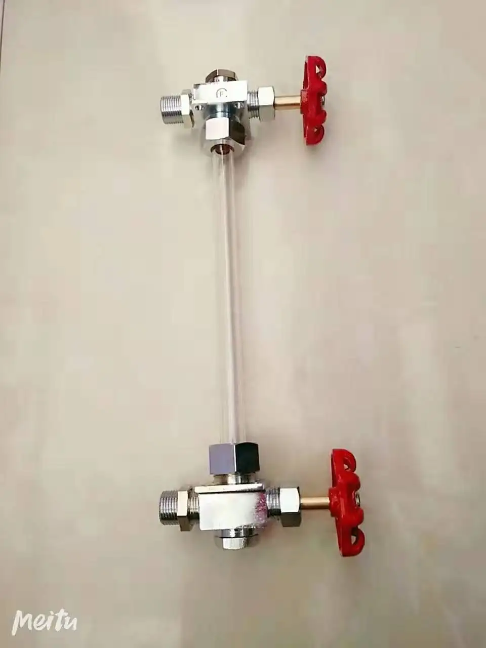 

Water Boiler Liquidometer 3 Points Water Level Gauge Oil Level Gauge Plexiglass Tube Acrylic Tube Stainless Steel Cock