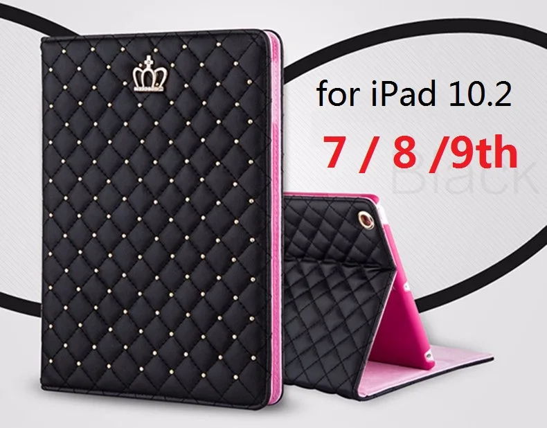 Luxury Coque for iPad 7 8 9th 10.2 2020 2021 Case Smart Crown A2197 A2428 A2602 Flip Stand PU For iPad 10.2 2020 2021 Cover