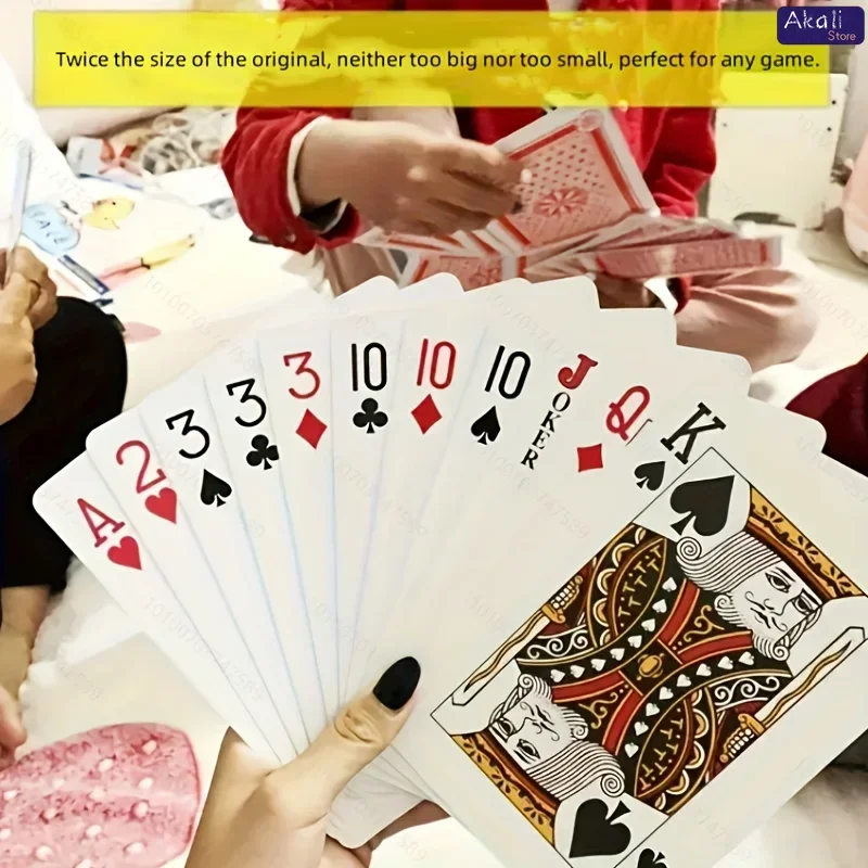 2/4/6/9x Larger 54 Cards Super Jumbo Oversized Playing Cards Birthday Party Favors Adult and Family Board Games Photo Props