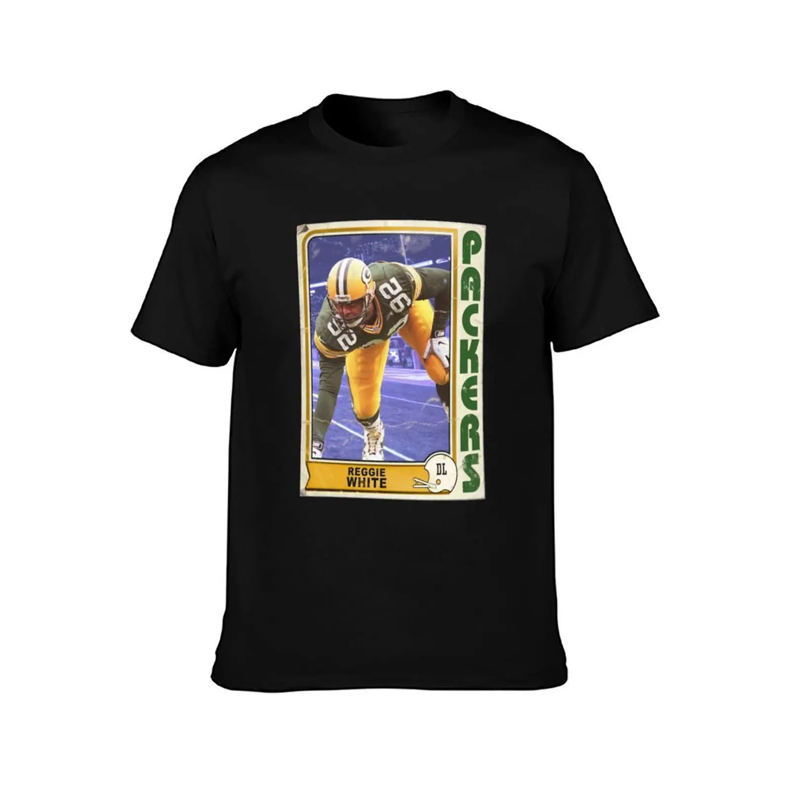 Retro Green Bay Packers Reggie White Trading Card T-Shirt vintage anime shirt Blouse mens shirts graphic tee