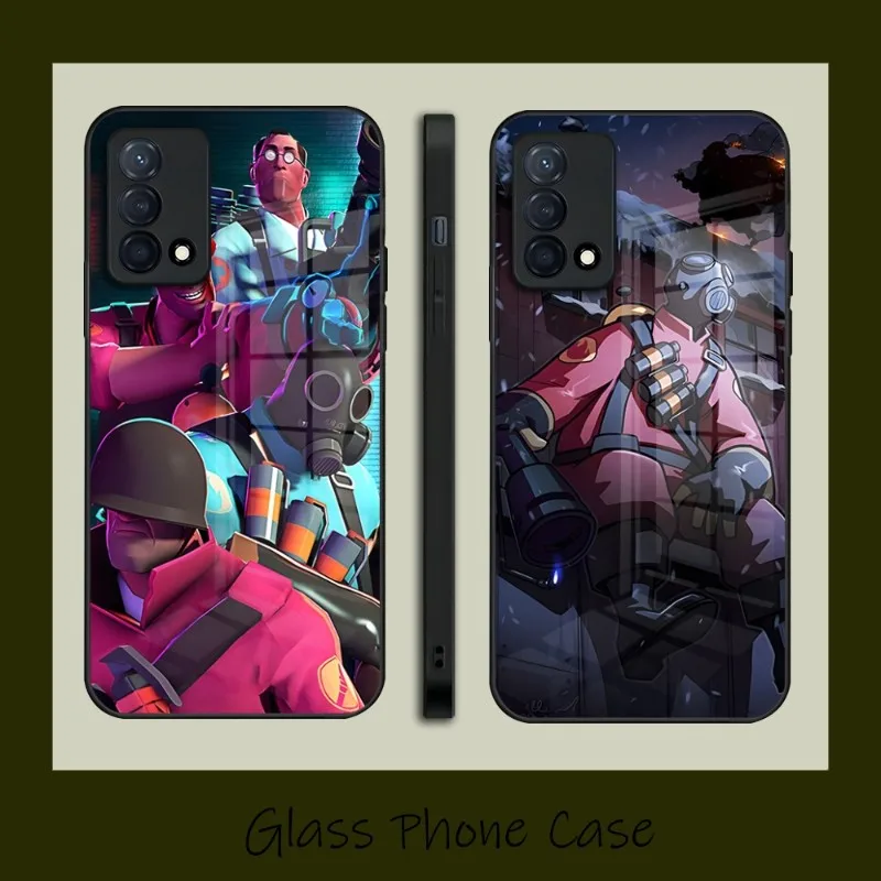 Team Fortress 2 Phone Case 2023 Hot Glass For OPPO FindX3 X3Pro X5Pro K7 K9 Reno 6 6Z 7SE 4 5F A54 A53 A92S A93S A95 Coque