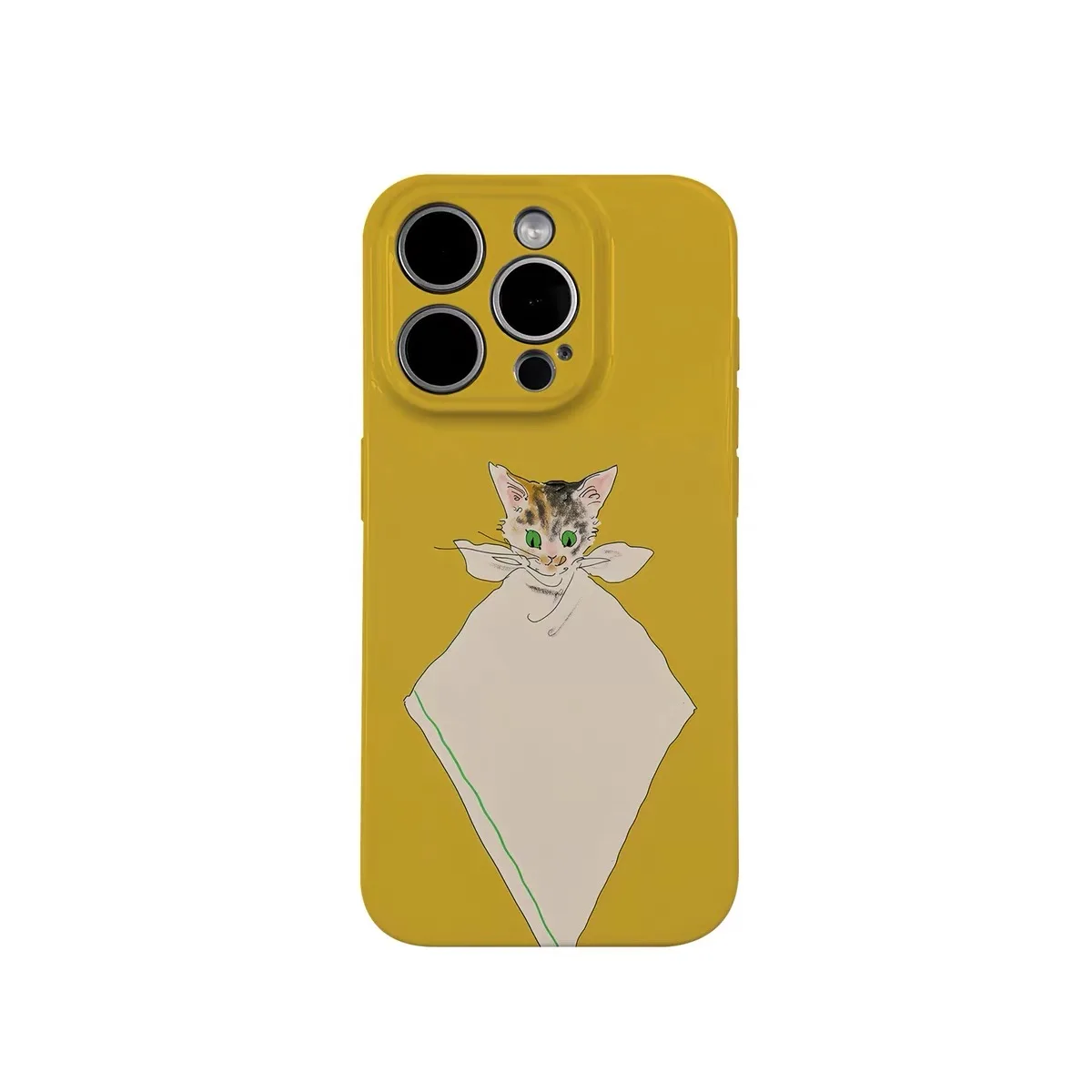 

Ins Yellow Scarf Cartoon Cat Case for IPHONE 17 16ProMax 15 14 13 12 11 PRO Plus Acrylic TPU Two in One Magnetic Phone Cases