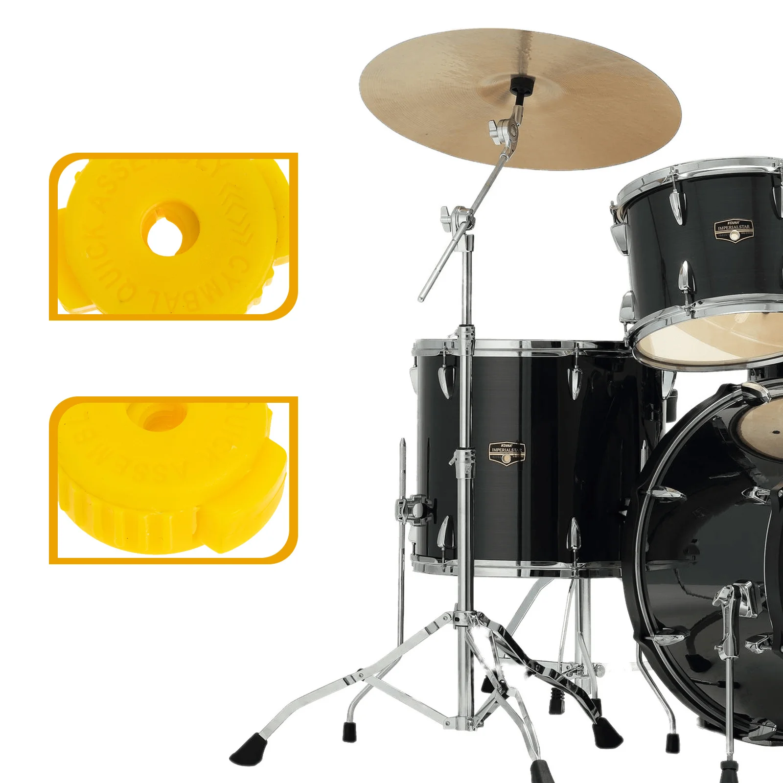 

Plastic Drum Cymbal Nut ABS Durable Lightweight Perfomance Drum Set Adjustment Tool for Percussion Instrument Repair Parts
